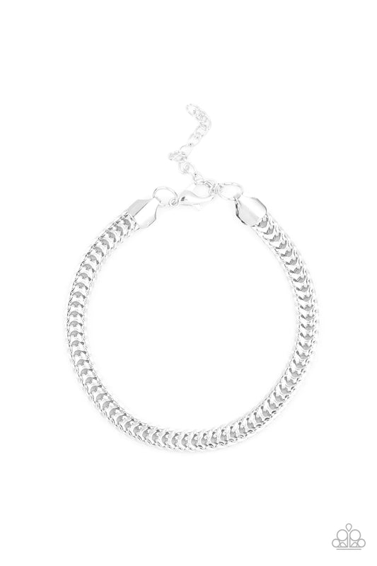 Pulsera Paparazzi ~ One-Two Knockout - Plata