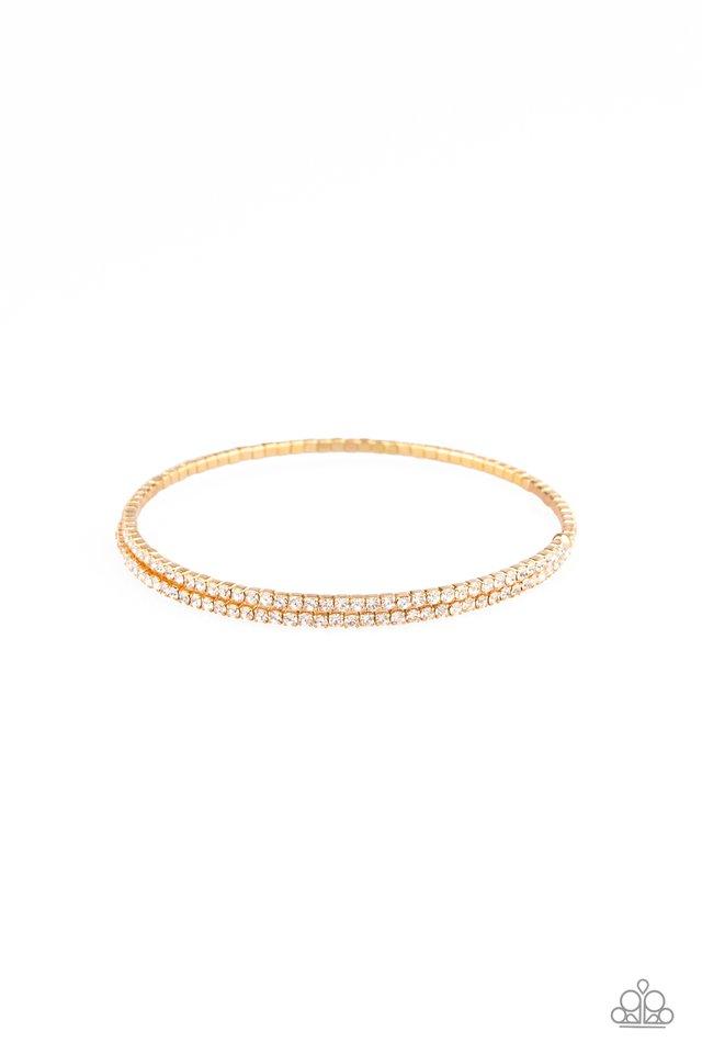 Pulsera Paparazzi ~ Brillo elegante - Oro