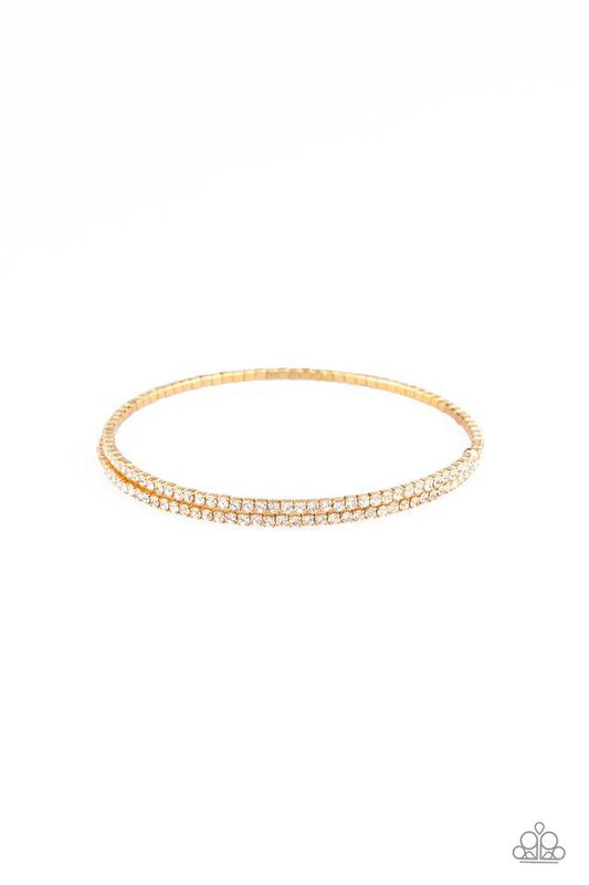 Pulsera Paparazzi ~ Brillo elegante - Oro