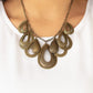 Teardrop Tempest - Brass - Paparazzi Necklace Image