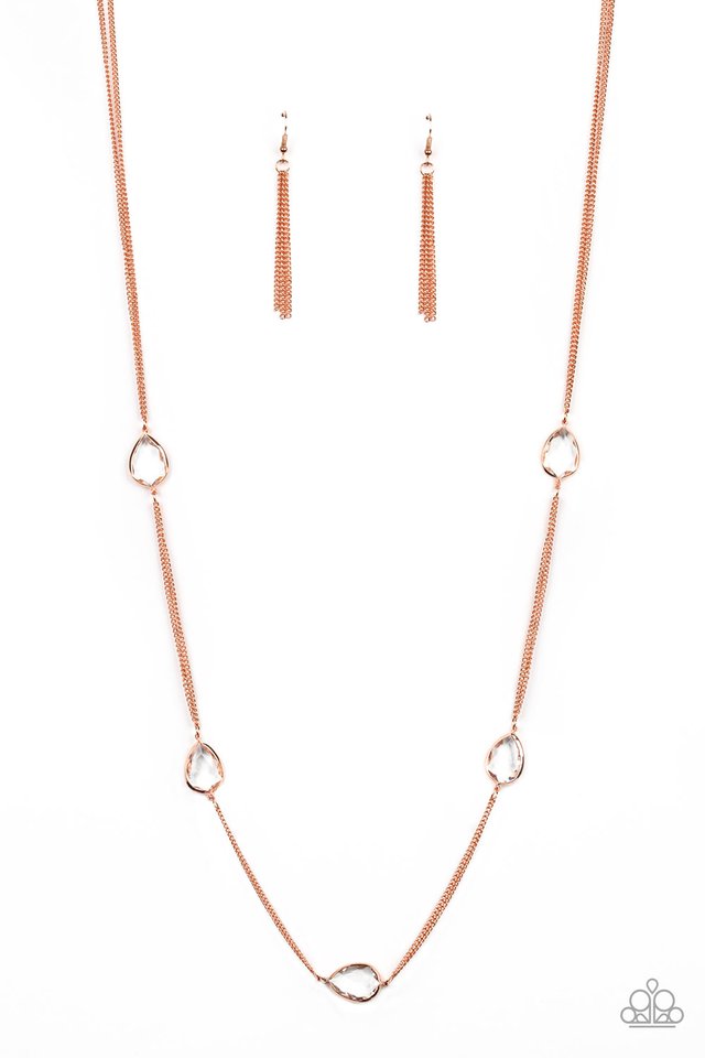 Teardrop Timelessness - Copper - Paparazzi Necklace Image