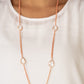 Teardrop Timelessness - Copper - Paparazzi Necklace Image