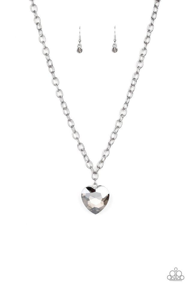 Paparazzi Necklace ~ Flirtatiously Flashy - Silver