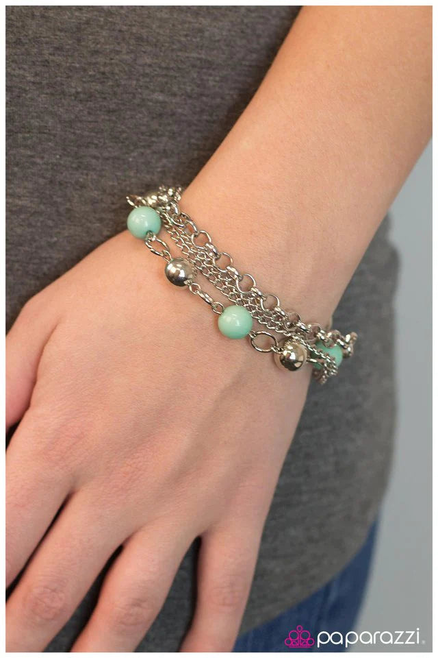 Pulsera Paparazzi ~ Summer Zephyr - Verde