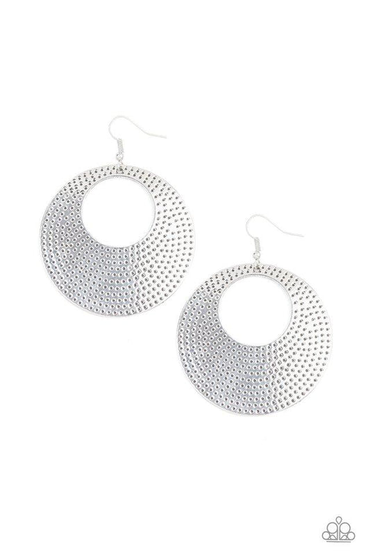 Paparazzi Earring ~ Dotted Delicacy - Silver
