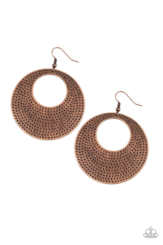 Paparazzi Earring ~ Dotted Delicacy - Copper