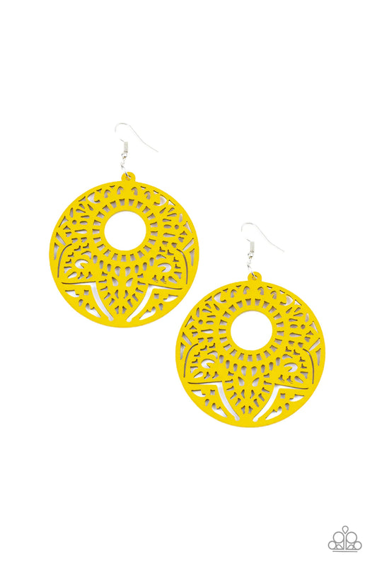 Paparazzi Earring ~ Mandala Mambo - Yellow