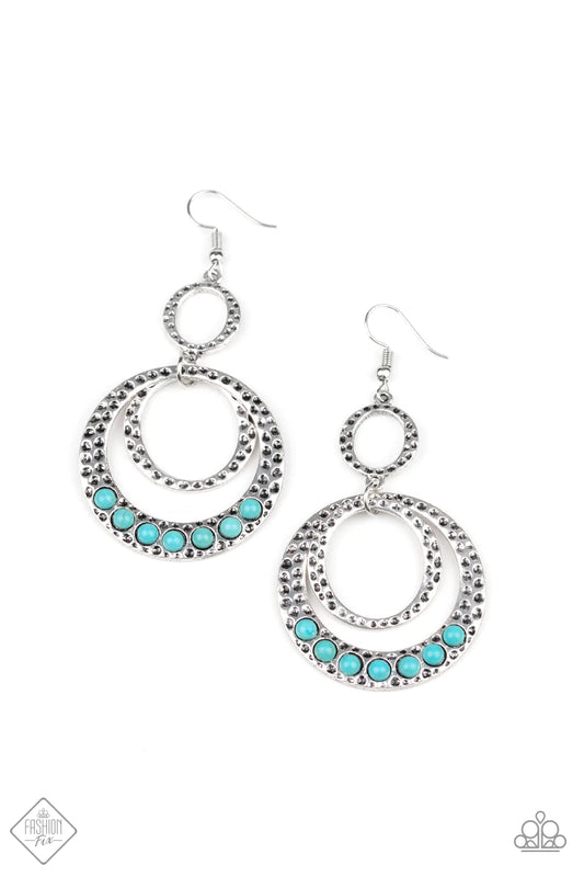 Paparazzi Earring ~ Dizzying Deserts  - Blue