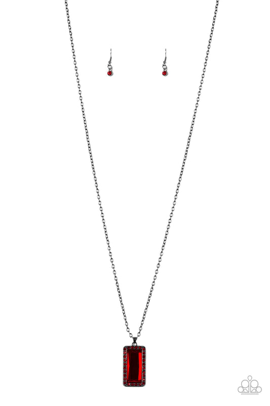 Paparazzi Necklace ~ Bada BLING Bada Boom - Red