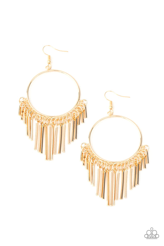 Paparazzi Earring ~ SOL Food - Gold