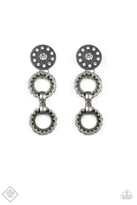 Paparazzi Earring ~ High Tech  - White