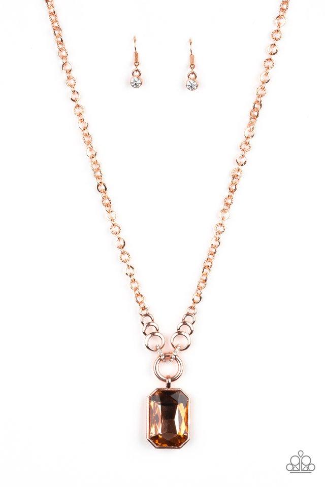 Paparazzi Necklace ~ Queen Bling - Copper