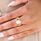 Paparazzi Ring ~ Glamified Glam - Gold - Fashion Fix Aug2020