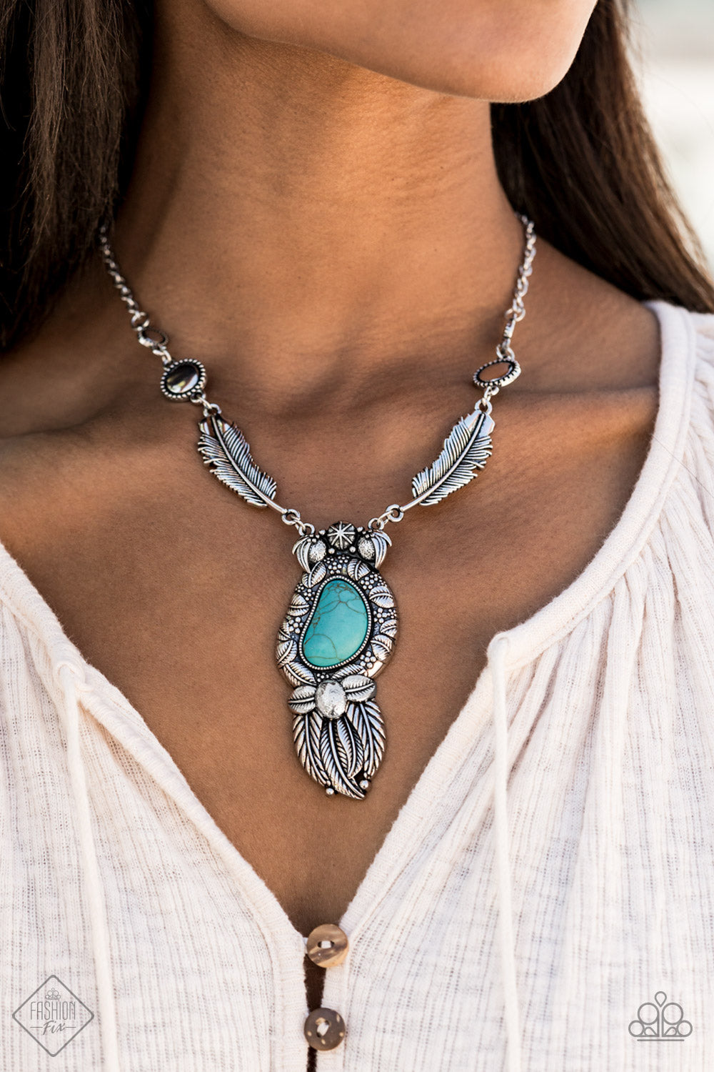 Paparazzi Necklace ~ Ruler of The Roost - Blue - Fashion Fix Aug2020