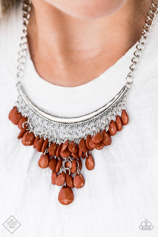 Paparazzi Necklace ~ Rio Rainfall - Brown - Fashion Fix Aug2020