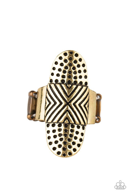 Guru Grunge - Brass - Paparazzi Ring Image