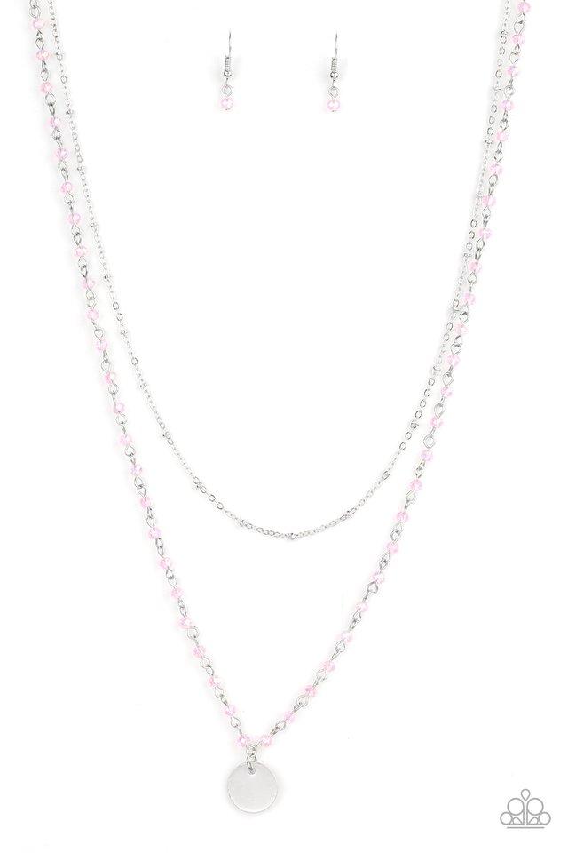 Paparazzi Necklace ~ Dainty Demure - Pink