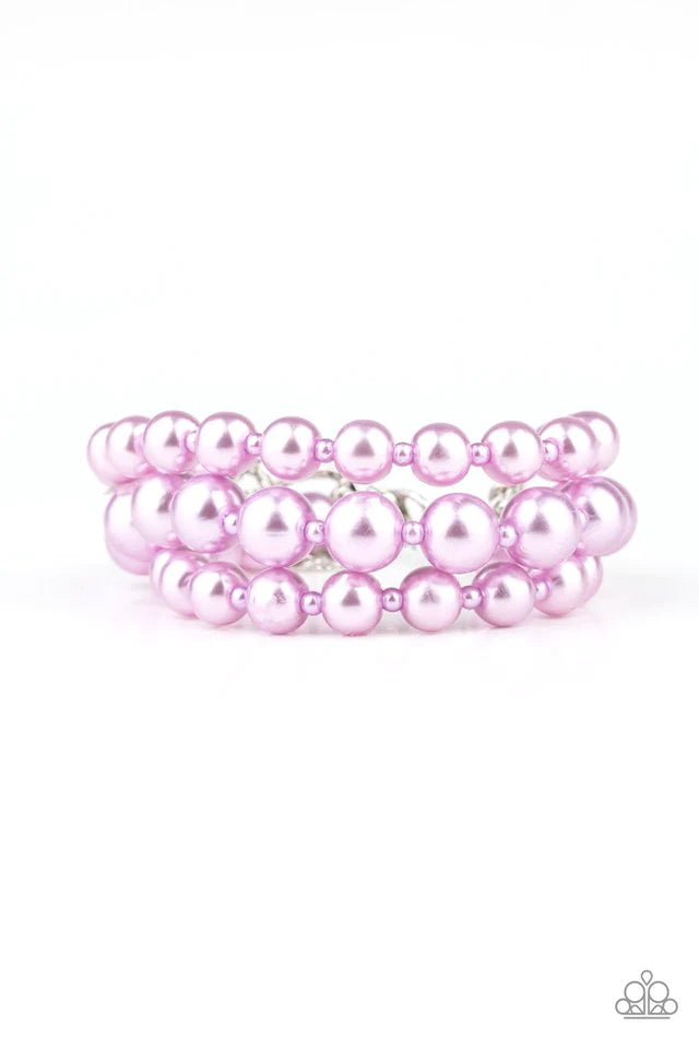 Paparazzi Bracelet ~ Total PEARL-fection - Purple