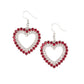 Paparazzi Earring ~ High School Sweethearts - Red