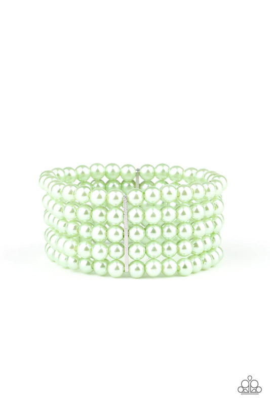 Paparazzi Bracelet ~ Pearl Bliss - Green