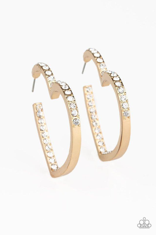 Paparazzi Earring ~ Heartbreaker - Gold