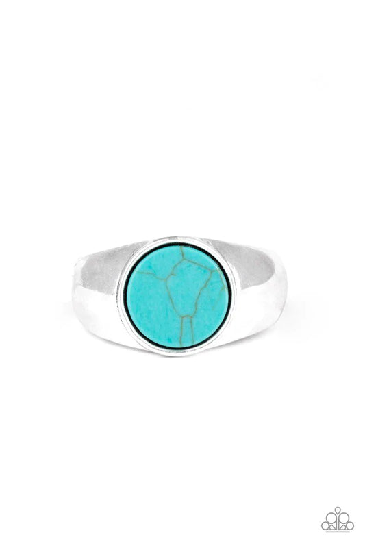 Paparazzi Ring ~ Carbon Print - Blue