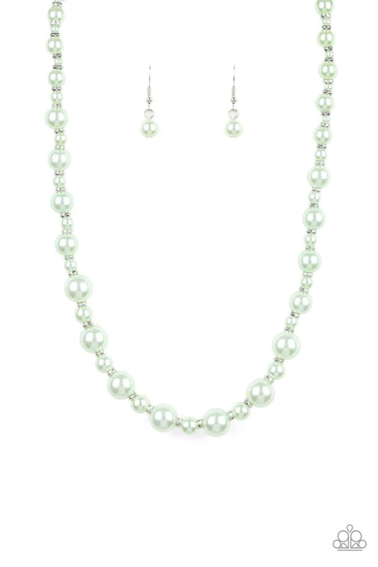 Paparazzi Necklace ~ Pearl Heirloom - Green