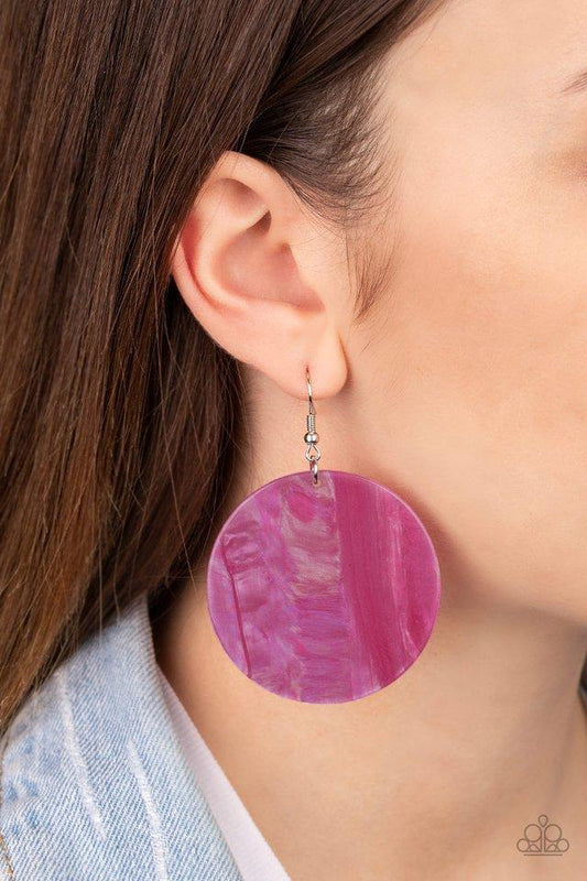 Paparazzi Earring ~ Cosmic Rainbow - Multi Pink