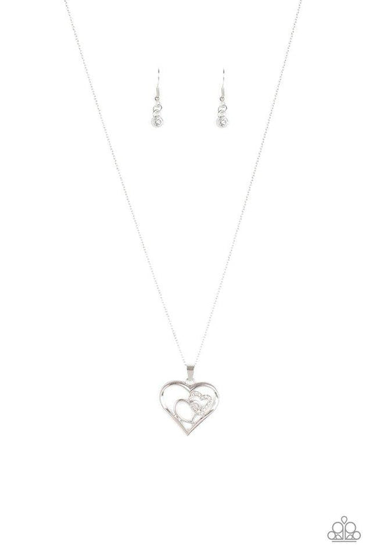 Paparazzi Necklace ~ Cupid Charm - White