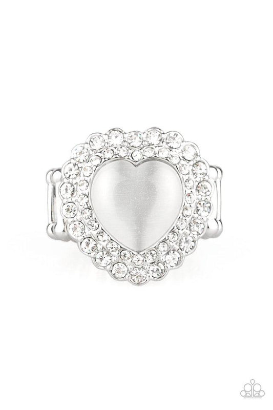 Paparazzi Ring ~ Lovely Luster - White