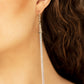 Paparazzi Earring ~ Shimmery Streamers - Silver