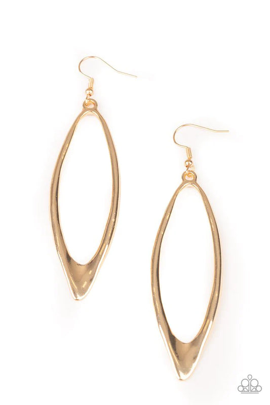 Paparazzi Earring ~ Positively Progressive - Gold