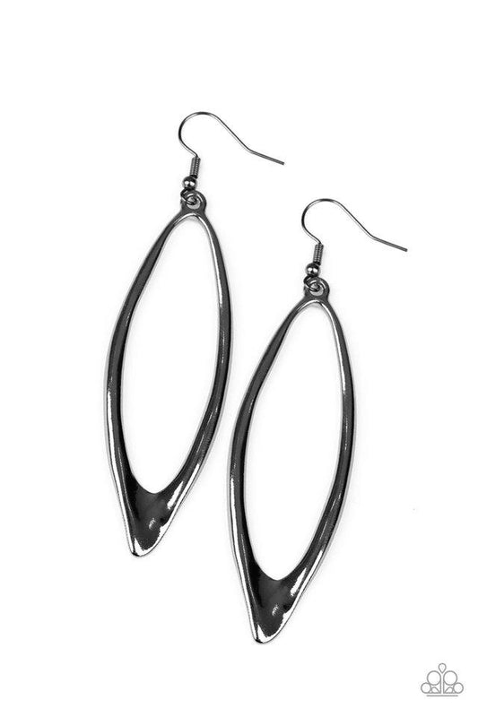 Paparazzi Earring ~ Positively Progressive - Black