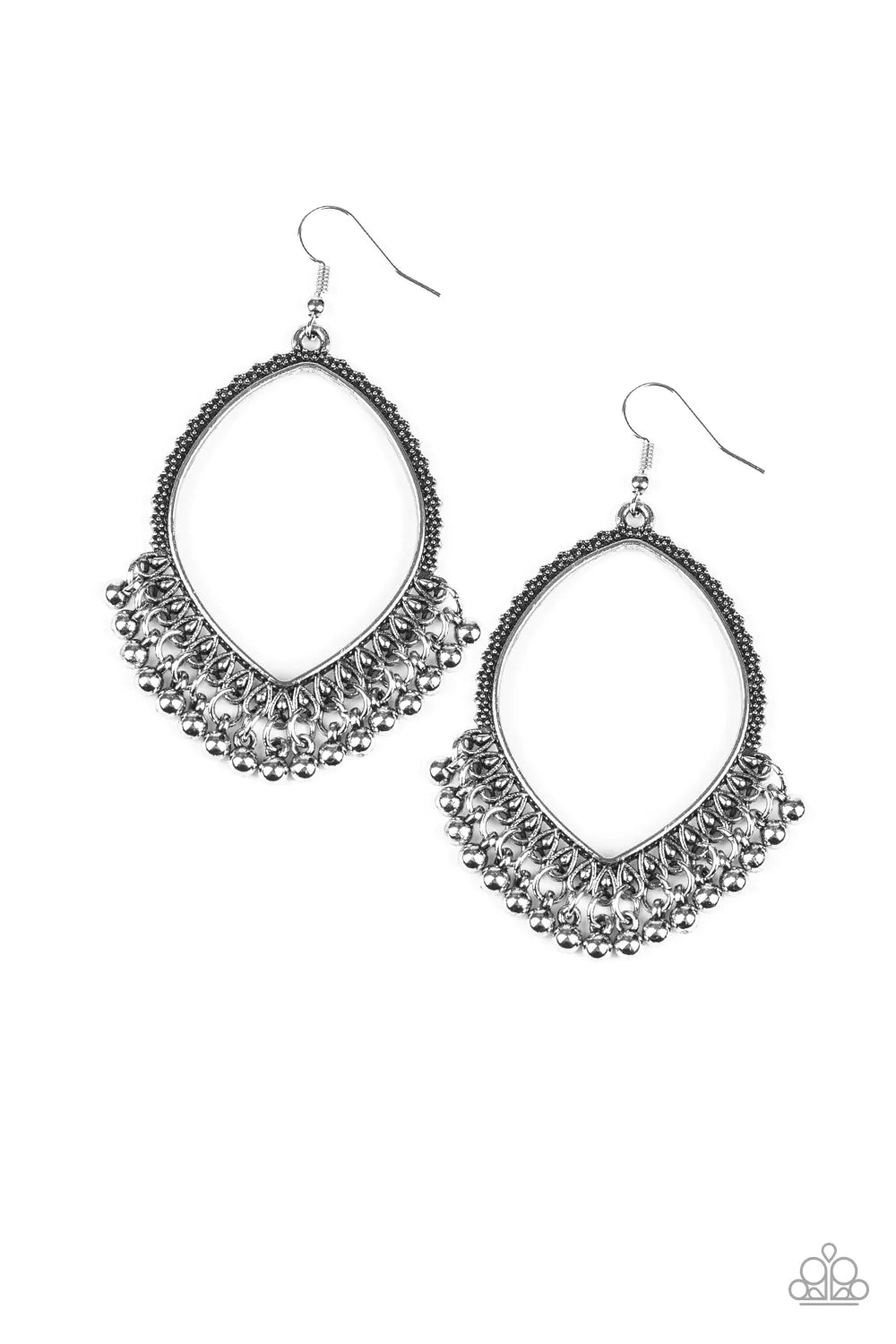 Paparazzi Earring ~ Heirloom Harmony - Silver