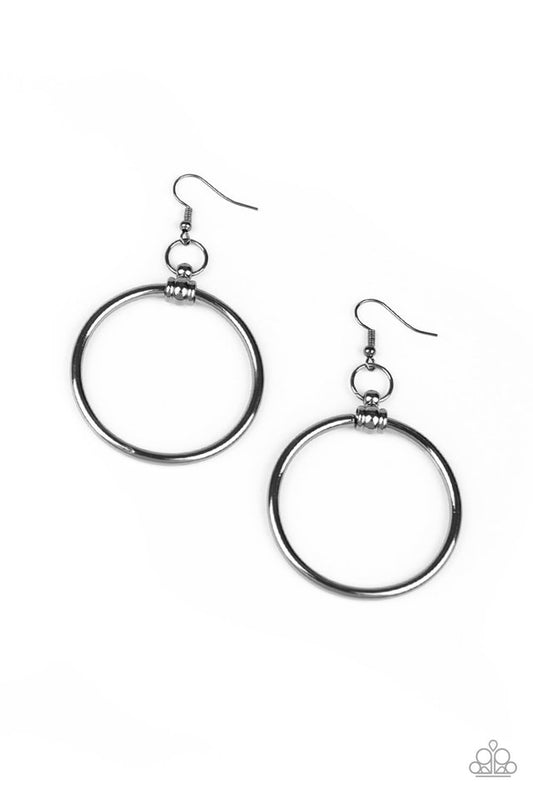 Total Focus - Black - Paparazzi Earring Image