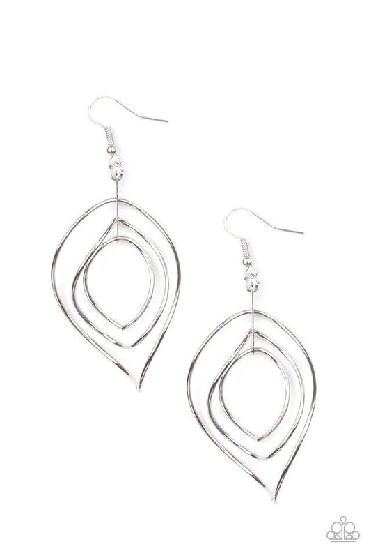 Paparazzi Earring ~ Asymmetrical Allure - Silver