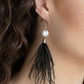 Feathered Flamboyance - Black - Paparazzi Earring Image