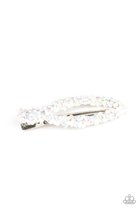 Paparazzi Hair Accessories ~ Dusted In Dazzle - White