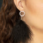 BOA Down - Black - Paparazzi Earring Image