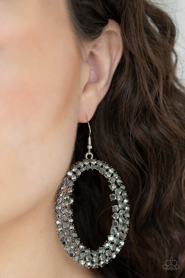 Radical Razzle - Silver - Paparazzi Earring Image