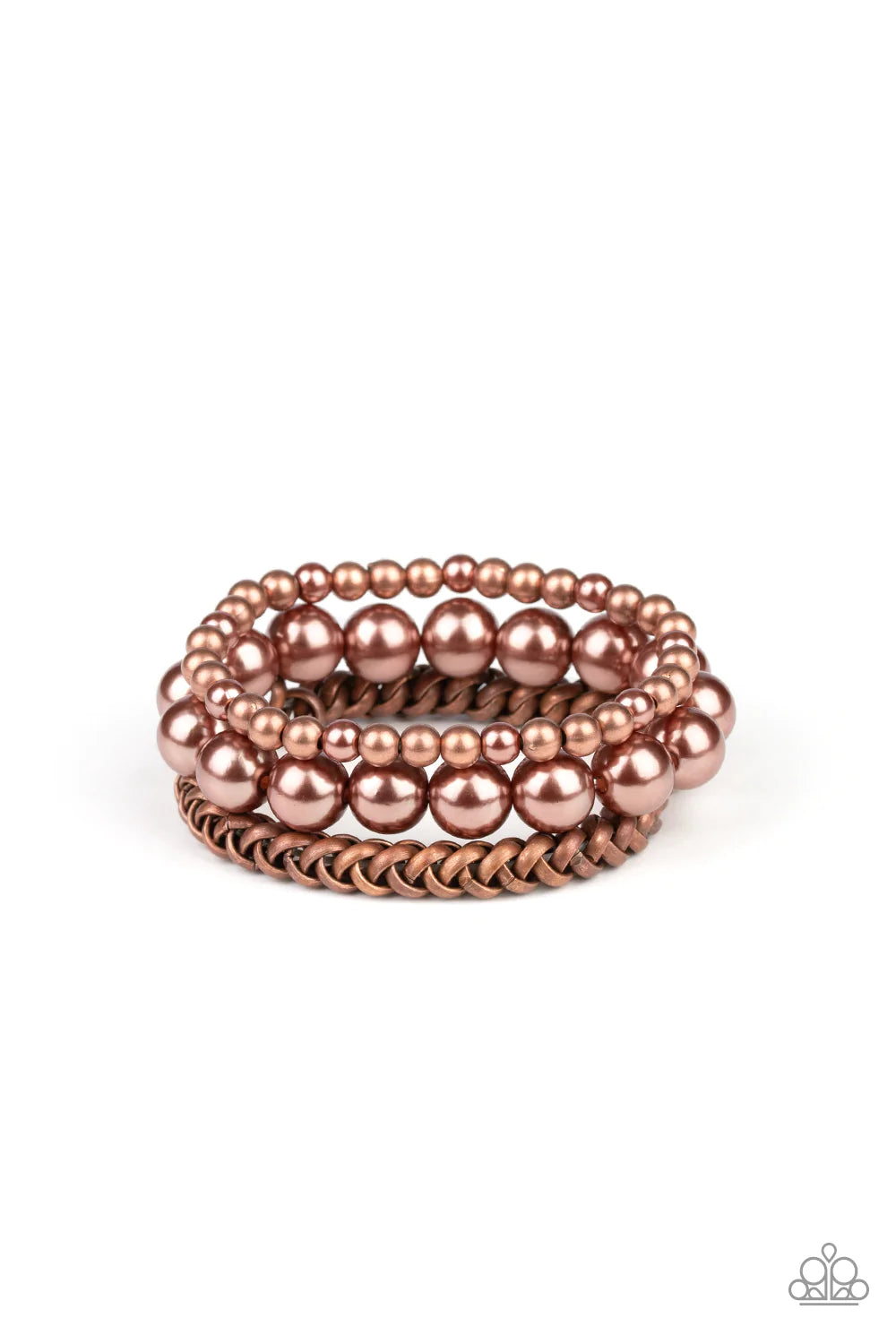 Pulsera Paparazzi ~ Una perla perfecta - Cobre