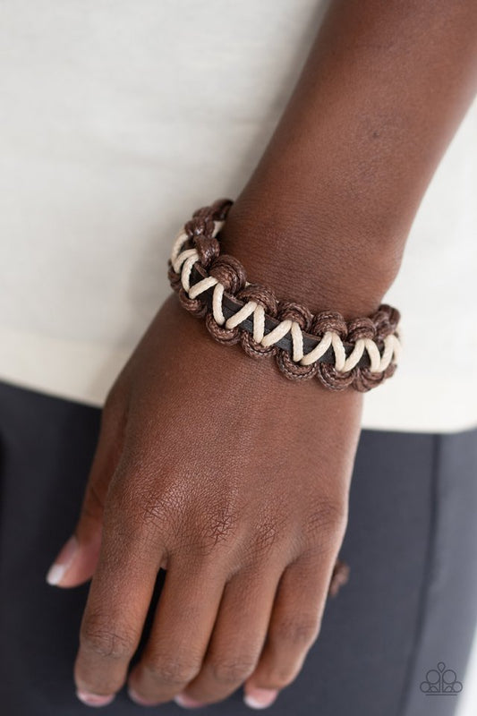 WEAVE It At That - Brown - Paparazzi Bracelet Image