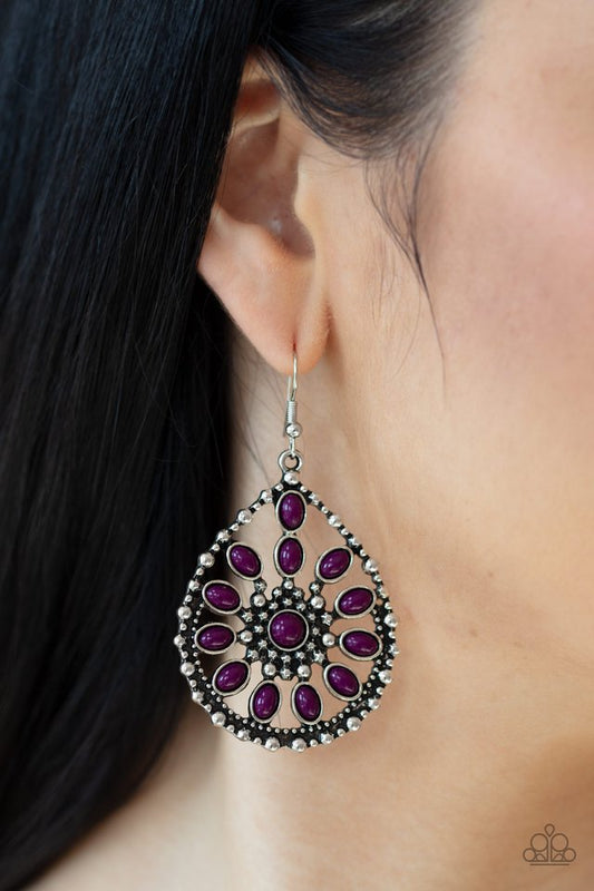 Free To Roam - Purple - Paparazzi Earring Image