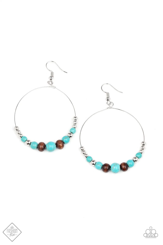 Paparazzi Earring ~ Serenely Southwestern  - Blue