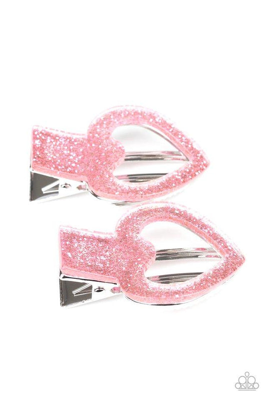 Paparazzi Hair Accessories ~ Glitter-Hearted - Pink