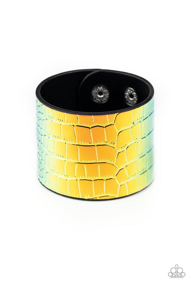 Pulsera Paparazzi ~ Croco cromático - Multicolor