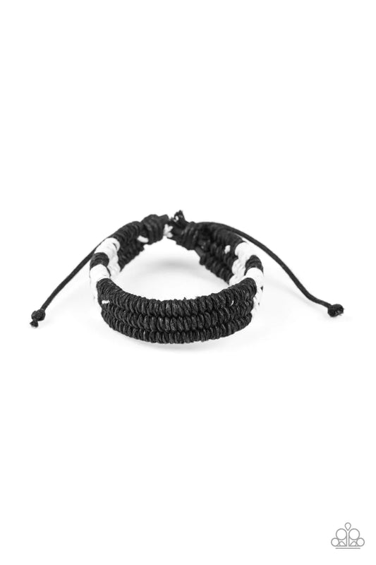 Pulsera Paparazzi ~ Rural Rogue - Negro