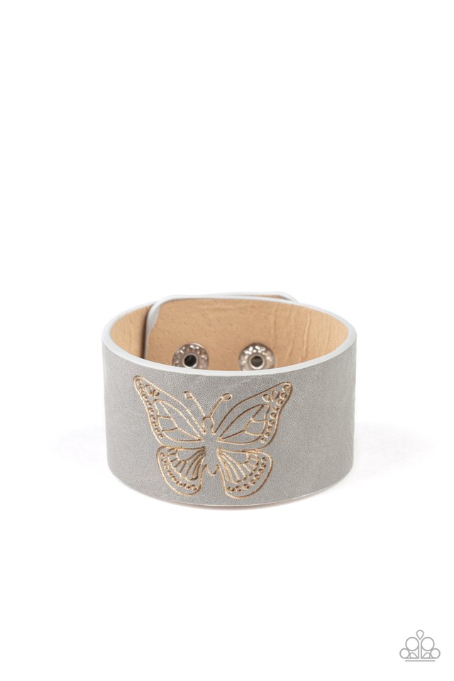 Flirty Flutter - Silver - Paparazzi Bracelets Image