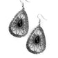 Floral Frill - Black - Paparazzi Earring Image