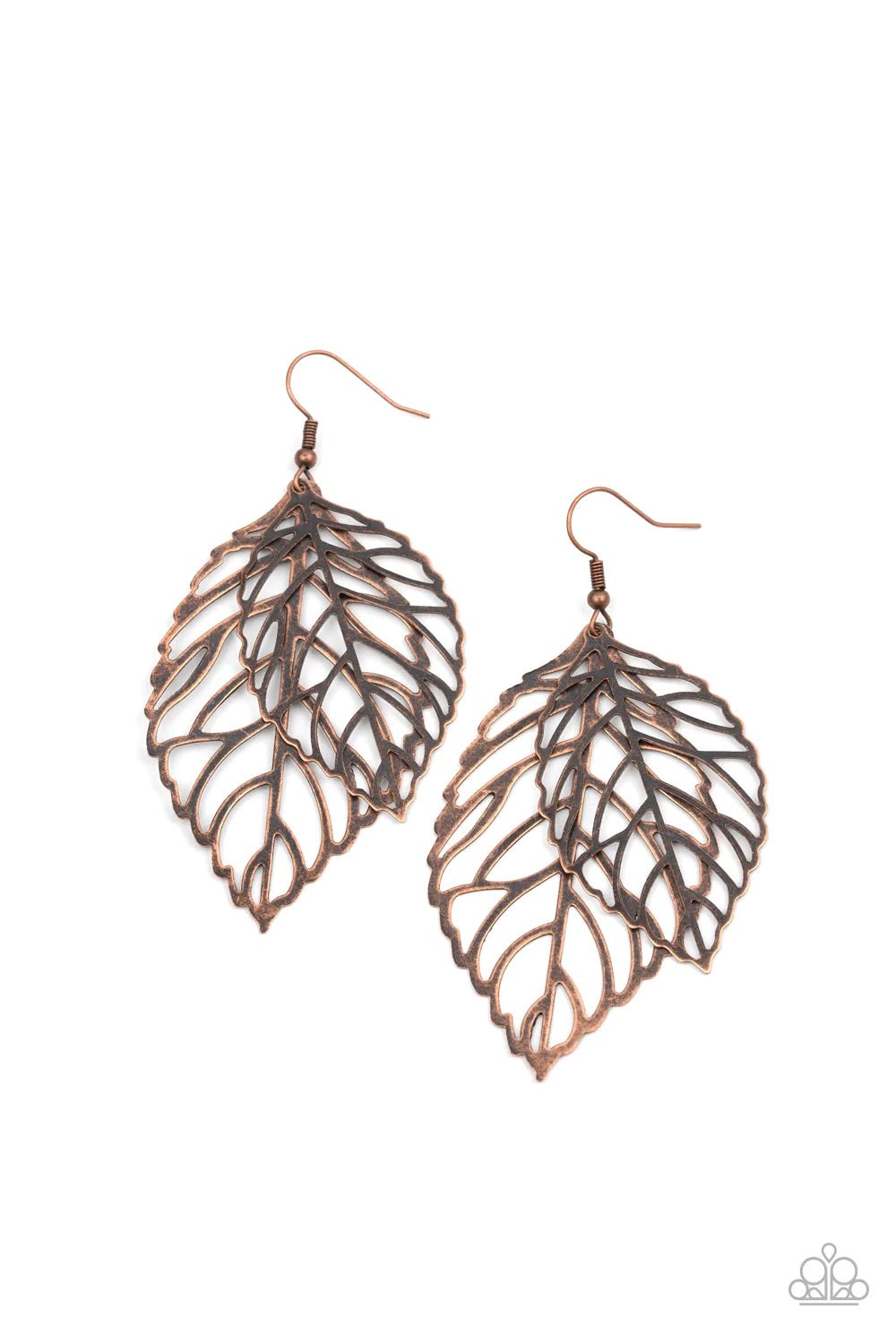 Paparazzi Earring ~ Take It or LEAF It - Copper